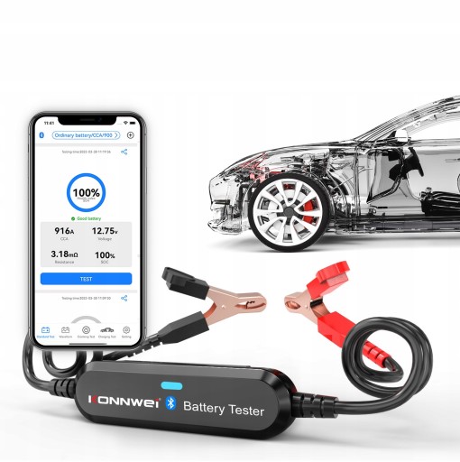 Тестер автомобильного аккумулятора BK100, Bluetooth-совместимый, 6/12 В
