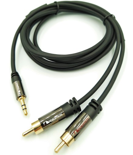 КАБЕЛЬ 2RCA-JACK 3,5 мм AUX STEREO OFC NAKAMICHI 5 м
