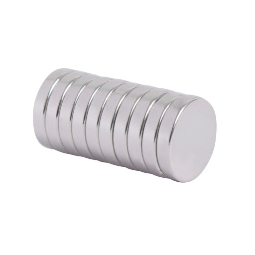 MAGNES NEODYMOWY WALCOWY 10x2 mm MOCNY, okrągły, krążek, HUNTER - 10 SZTUK
