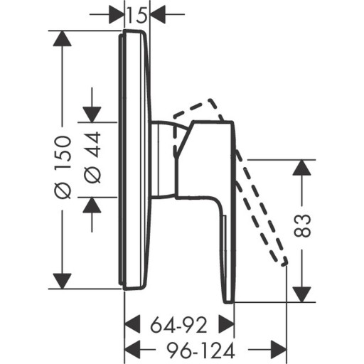 X15 Hansgrohe 71667000 Хромированный смеситель для душа