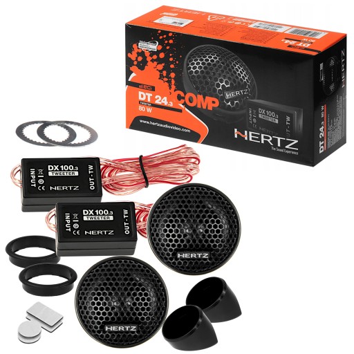 Колонки Твитеры HERTZ DT24.3 80W Свистит Шипит ВЧ + Кроссоверы