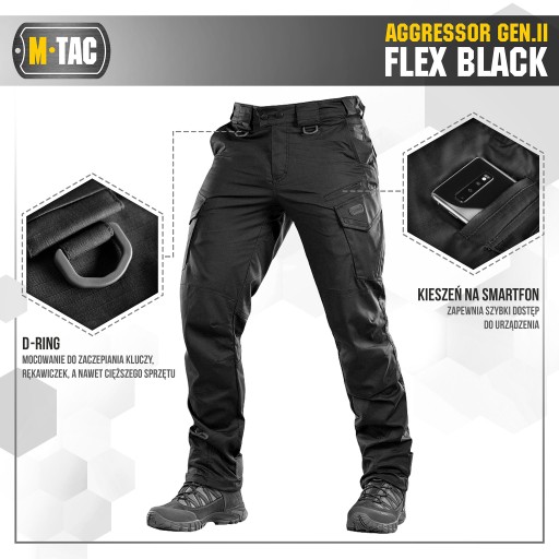 Тактические брюки M-Tac Aggressor Gen.II Flex Bk