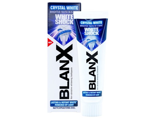 Зубная паста BLANX White Shock отбеливающая 75 мл мятная