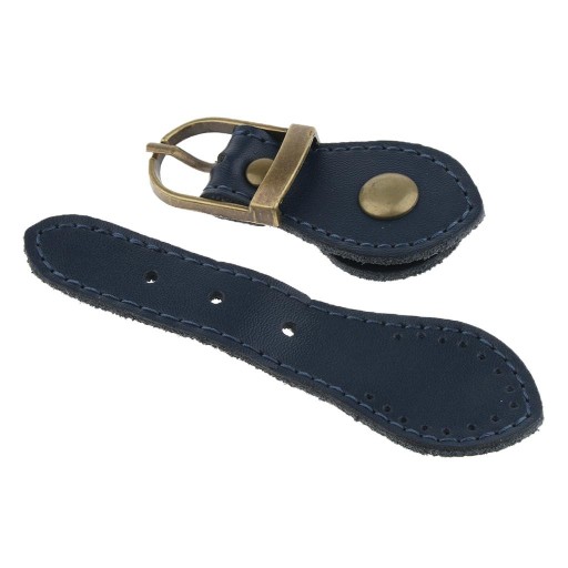 Пришиваем пряжки на сумку из натуральной кожи Royal Blue.