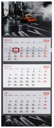 Календари TRIPLE на 2025 год с ПРИНТОМ и ВЫПУКЛОЙ головкой с логотипом - 100 шт.