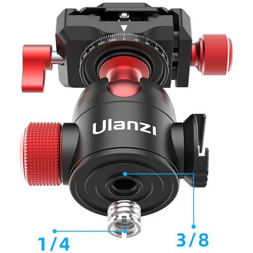 Панорамная шаровая головка ULANZI 360 для штатива с быстрым разъемом ArcaSwiss