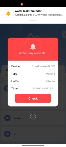 Датчик ЗАПОЛНЕНИЯ SMART WiFi Tuya SMART LIFE Датчик утечки уровня воды