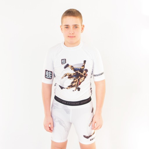 Рашгард детский, рукав WRESTLING WHITE 104 EXTREME HOBBY