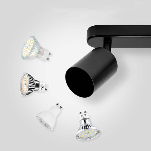 LAMPA SUFITOWA KINKIET ŚCIENNY REGULOWANY SPOT 2X GU10 LINIOWA NATYNKOWA
