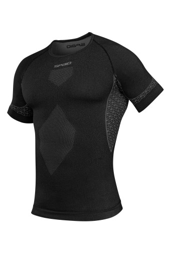 Термоактивная футболка с короткими рукавами SPAIO BREEZE BLACK/GRAY M