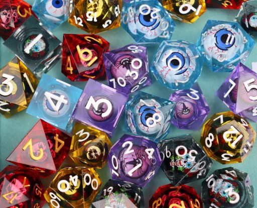 PIRACI MORZA CZERWONEGO ZESTAW 7 PŁYNNYCH KOSTEK KOŚCI RPG