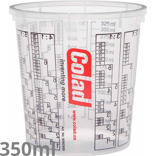10 x COLAD Kubek do mieszania lakieru ze skalą 350ml