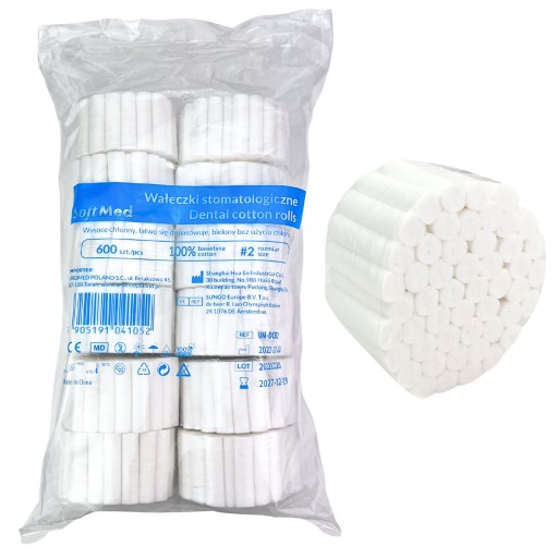 SEPARATORY WAŁECZKI BAWEŁNIANE DO PEDICURE 600szt.