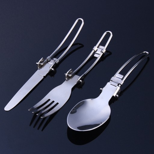 СКЛАДНЫЕ ТУРИСТИЧЕСКИЕ СТОЛОВЫЕ ПРИБОРЫ ESSENTIAL, 3 ПРЕДМЕТА
