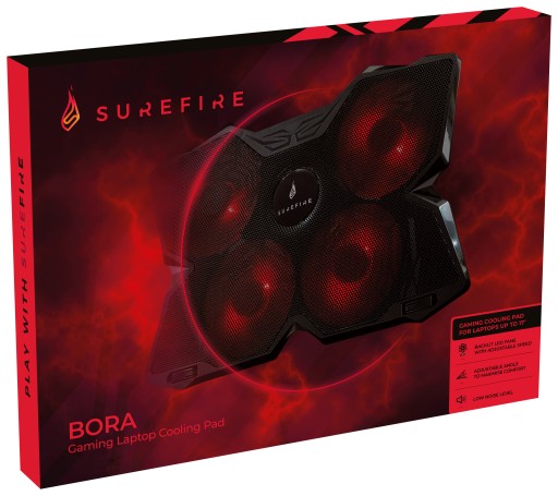 Охлаждающая подставка SureFire Bora с красной светодиодной подсветкой
