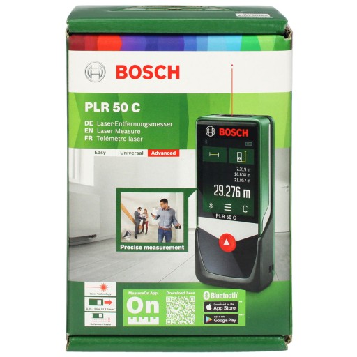 ADVANCEDDISTANCE PLR 50C ЛАЗЕРНЫЙ ДАЛЬНОМЕР BOSCH Bluetooth дальность действия 50 метров