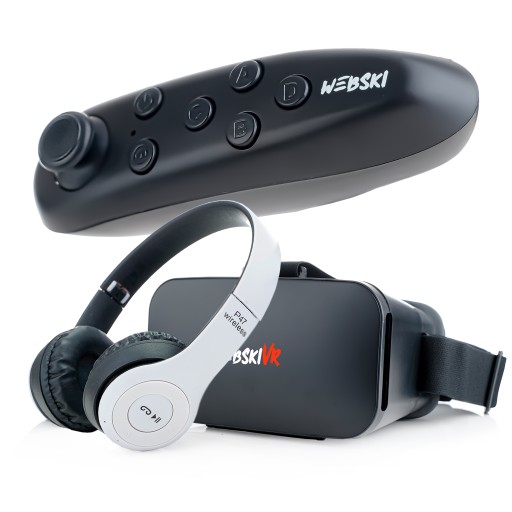 VR 3D ОЧКИ С НАУШНИКАМИ + ПУЛЬТ ДИСТАНЦИОННОГО УПРАВЛЕНИЯ