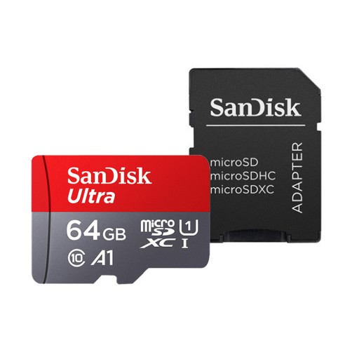 Карта памяти Sandisk microSDXC 64 ГБ + адаптер