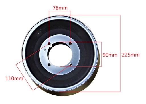ОБОД 8 ДЮЙМОВ ЗАДНИЙ 4x110MM ATV QUAD BASHAN 200CC