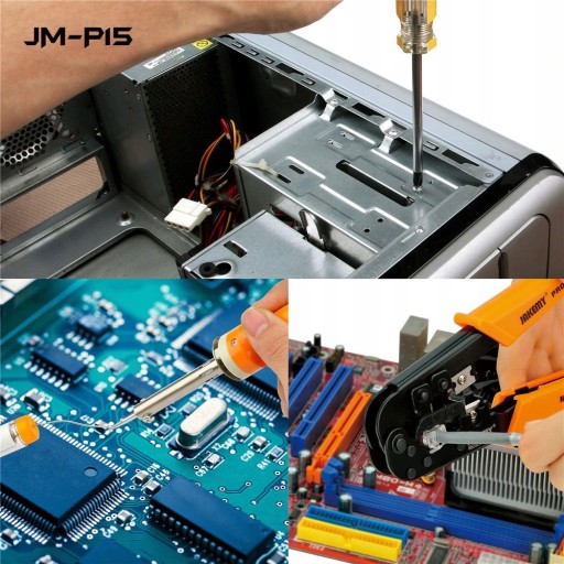 ZESTAW ZACISKARKA RJ45 TESTER KABLI LAN JM-P15