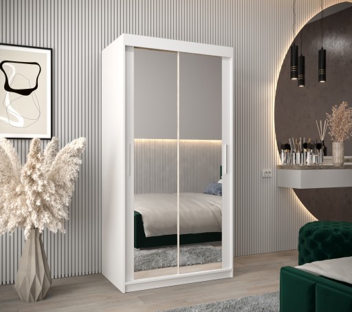 Szafa przesuwna sypialniana z regałami T3 100 cm