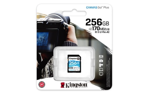 KINGSTON 256 ГБ SD SDXC UHS-3 V30 SDG3 170/90 МБ/с
