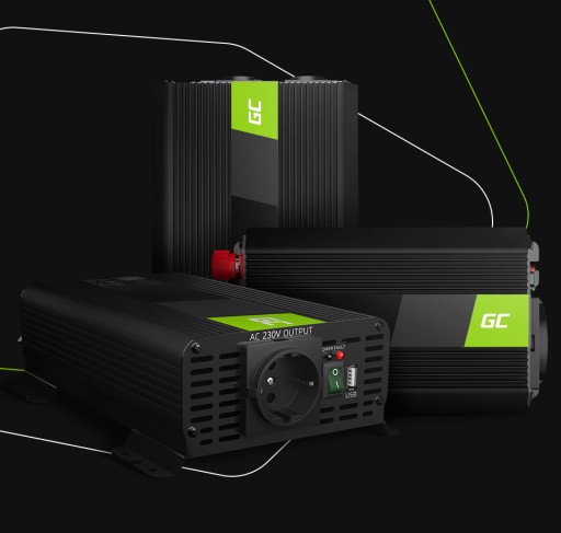 Автомобильный инвертор PRO инвертор GreenCell 12В 300Вт 600Вт Sinus USB