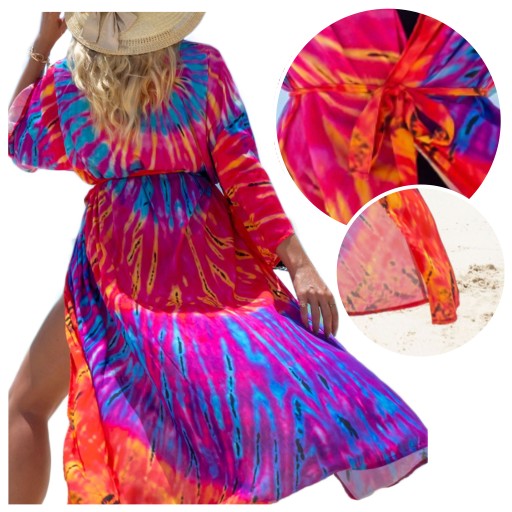 ПАРЕО для пляжа, платье ПОЛЕТ, длинная накидка, женская туника SUMMER BOHO