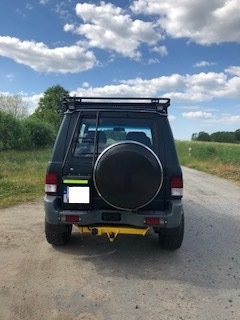 Hyundai Galloper Багажник на крышу с сетчатой ​​корзиной, платформой для палатки d-g4x4