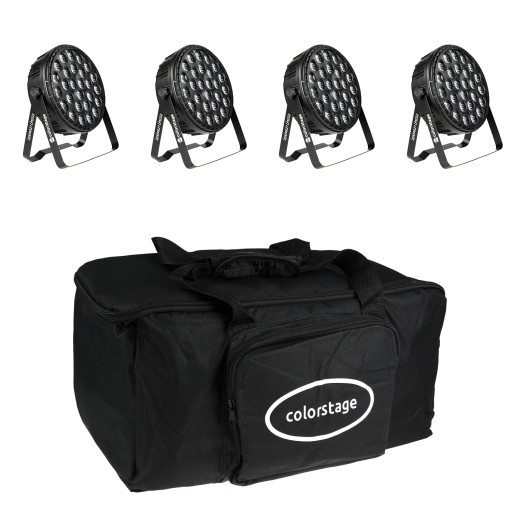 ZESTAW 4x REFLEKTOR ZEN PAR 27 RGBWA 27x12 TORBA