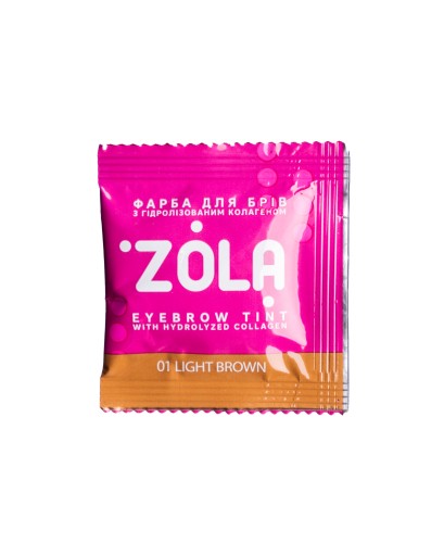 Краска для бровей ZOLA 01 Светло-коричневый 1,5 мл + активатор