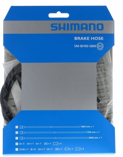 Маслопровод XTR SM-BH90-SBM, 170 см, черный банджо