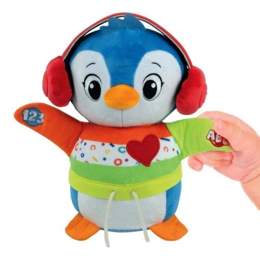 ZABAWKA EDUKACYJNA DLA MALUSZKA 12M PINGU PLUSZAK PINGWINEK TAŃCZY I ŚPIEWA