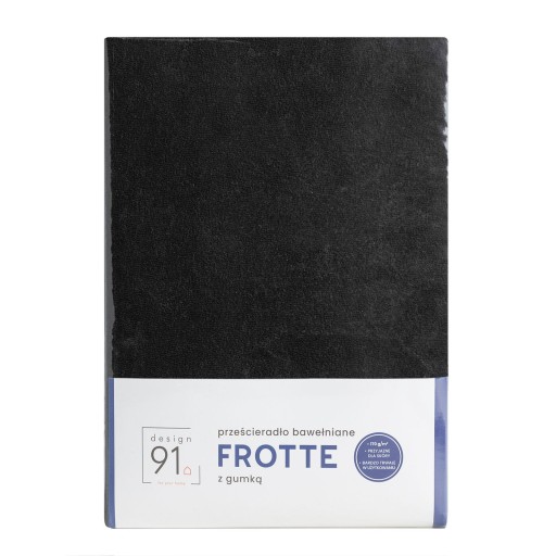 Простыня черная натяжная FROTTE 220X200