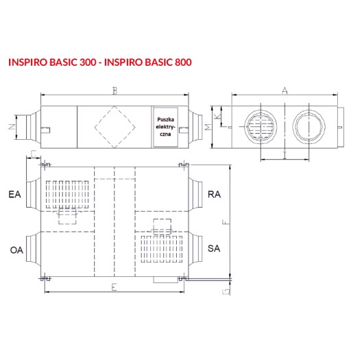 Рекуператор REVENTON INSPIRO BASIC 200 м3/ч ПАНЕЛЬ
