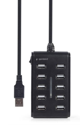 10-портовый концентратор USB 2.0 с переключателем Gembird