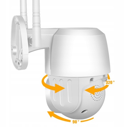 KAMERA ZEWNĘTRZNA WIFI IP OBROTOWA ZOOM x4 FULL HD MONITORING