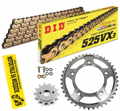КОМПЛЕКТ DID JT DRIVE YAMAHA YZF-R6 06-20 GOLD