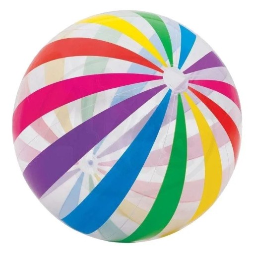 PIŁKA PLAŻOWA DMUCHANA DUŻA 107cm DO WODY BASENU DLA DZIECI INTEX 59065
