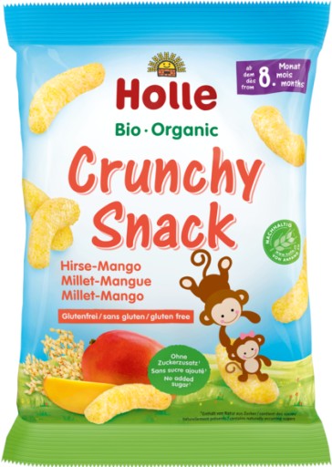 HOLLE BIO Безглютеновые чипсы из манго и проса, витамин А