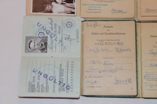 Wehrpass, Ausweis, Arbeitsbuch dokumenty DDR