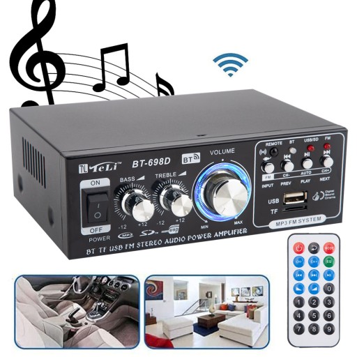 АВТОМОБИЛЬНЫЙ СТЕРЕОУСИЛИТЕЛЬ BT-698D BLUETOOTH FM-РАДИО HIFI ЦИФРОВОЙ АУДИО