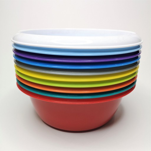 MISKA PLASTIKOWA OKRĄGŁA DO MIKROFALI 1,1 LITRA 20CM MKM2 CZERWONA