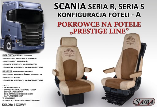 Чехлы на сиденья PRESTIGE LINE SCANIA R, S SERIES