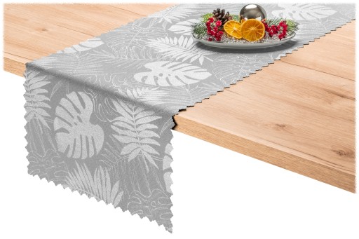 bieżnik DWUSTRONNY 40x90 DWUSTRONNY SREBRNY popiel Monstera