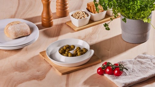 Altom Design Regular Тарелка для закусок на бамбуковом подносе, 20,5 см
