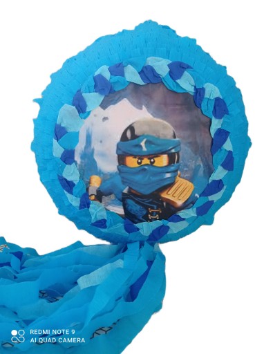 Пиньята на день рождения LEGO NINJAGO + разбивающая палка + разноцветное конфетти