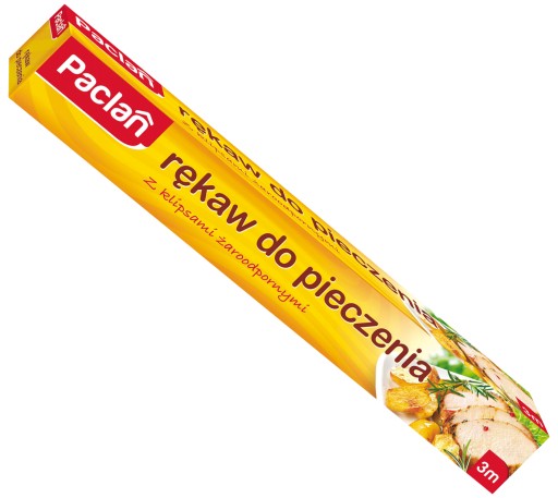 RĘKAW DO PIECZENIA z klipsami 29cm x 3m Paclan