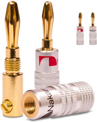 NAKAMICHI HQ GOLD BANANA РАЗЪЕМЫ ДЛЯ ДИНАМИКОВ 12 шт.