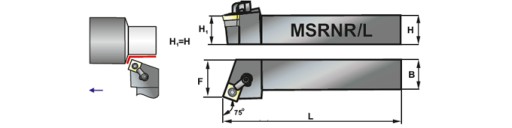 Нож токарный складной MSRNL 2020 K12